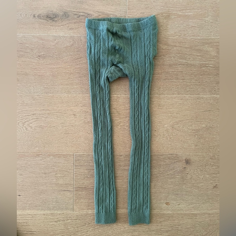 Boden cable knit footless tights sz 8-9